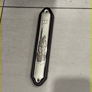 Hazorfim wood and silver mezuzah